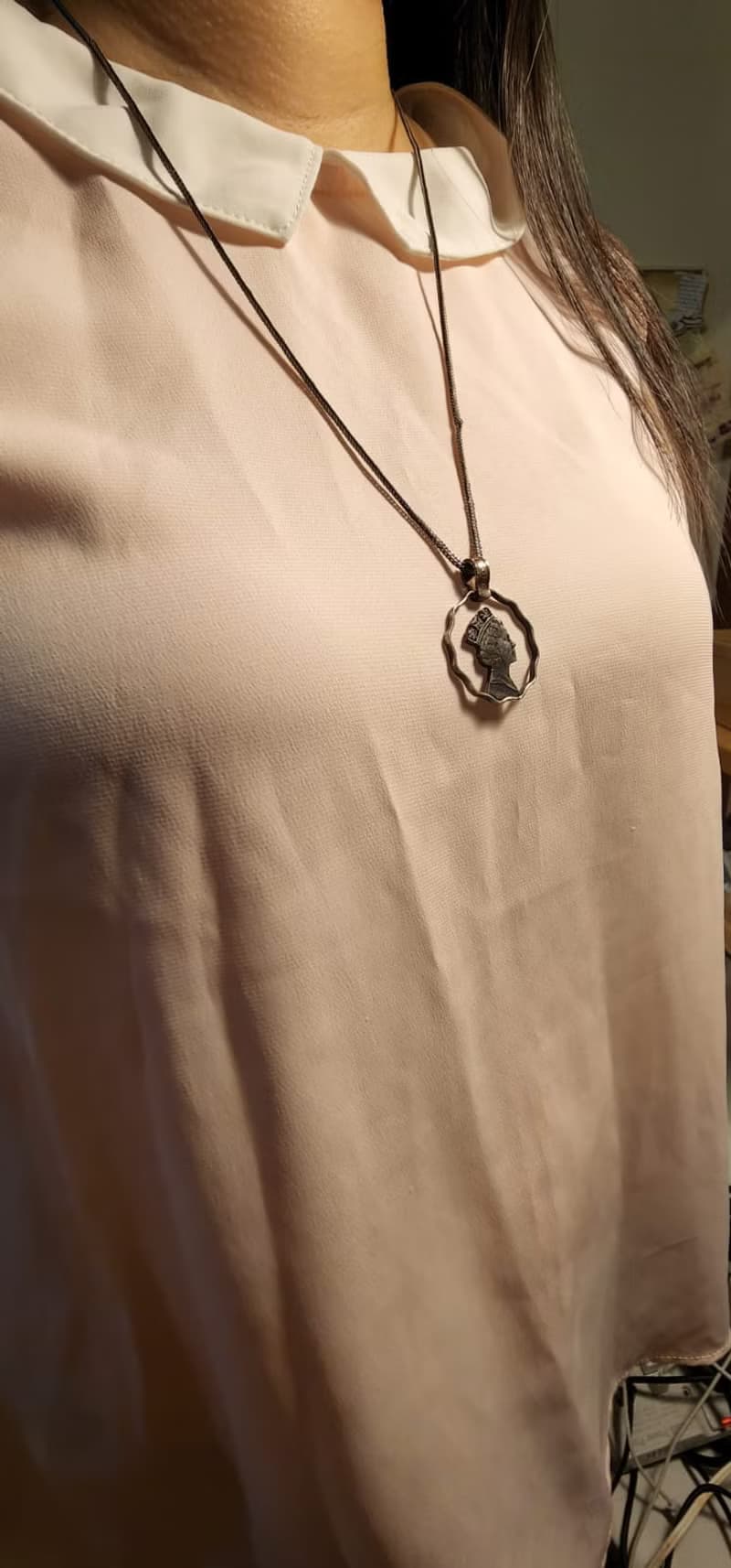 硬幣改造吊墜 (女皇頭大皇冠通花吊墜)