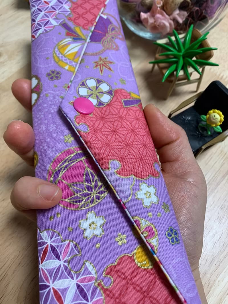 文青風環保純棉筷袋 浪漫金球 浪漫紫 完美生活  日本 潮物 收納