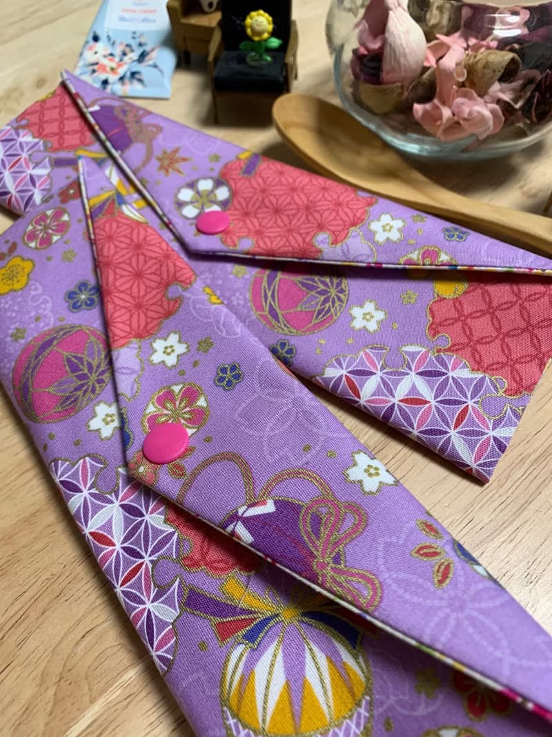 文青風環保純棉筷袋 浪漫金球 浪漫紫 完美生活  日本 潮物 收納