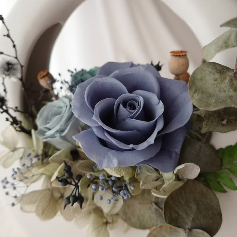 永生花特色O型小提籃-藏青色