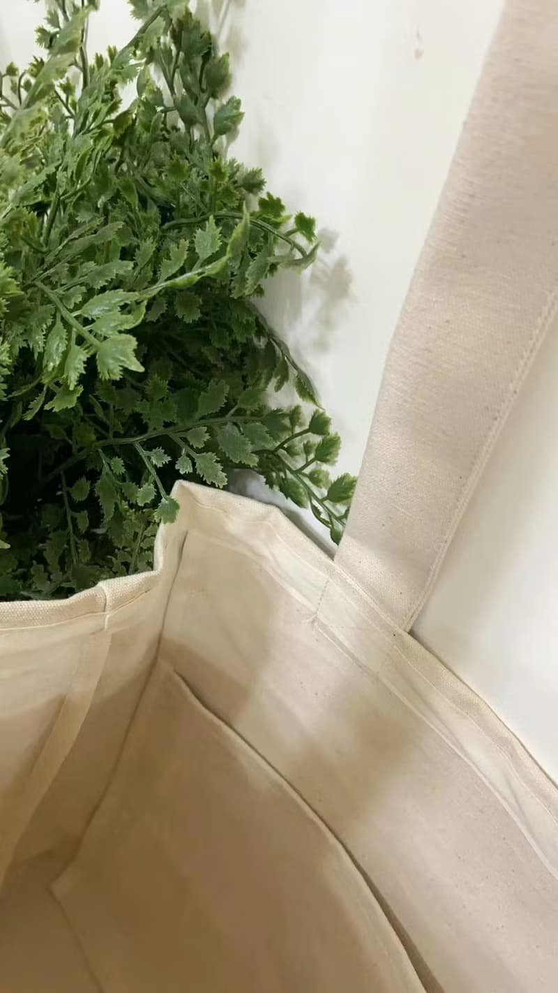 北歐風格黃色幾何圖案手提包肩背包全棉帆布手工側背包