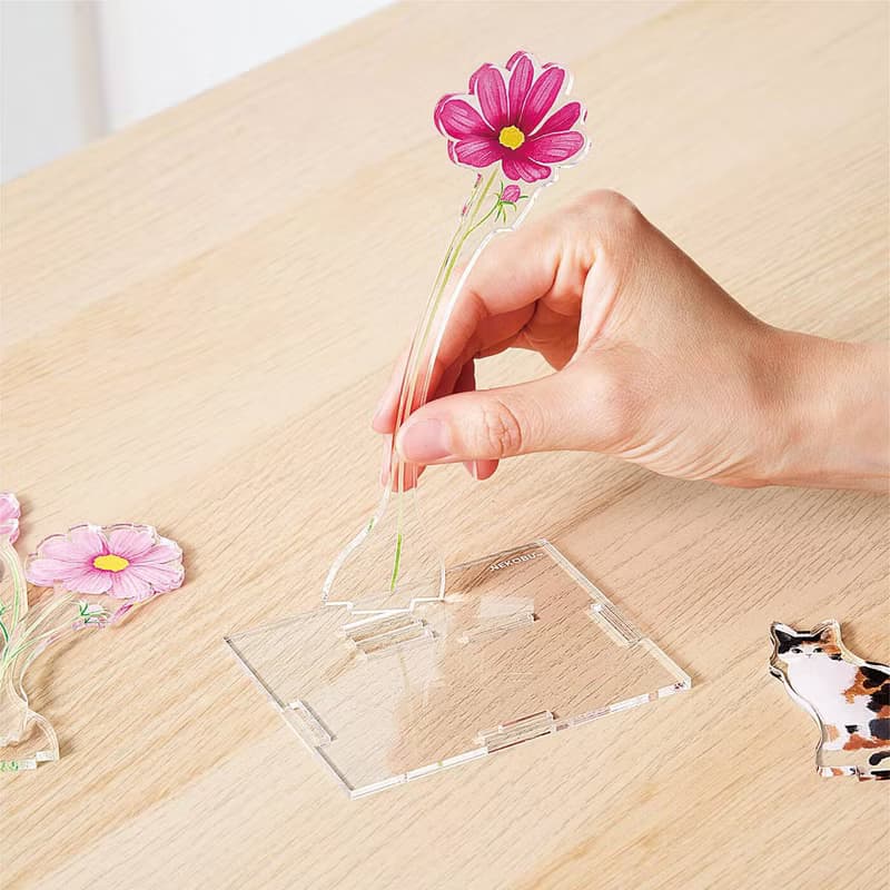 【貓部】貓兒與花壓克力飾品托盤