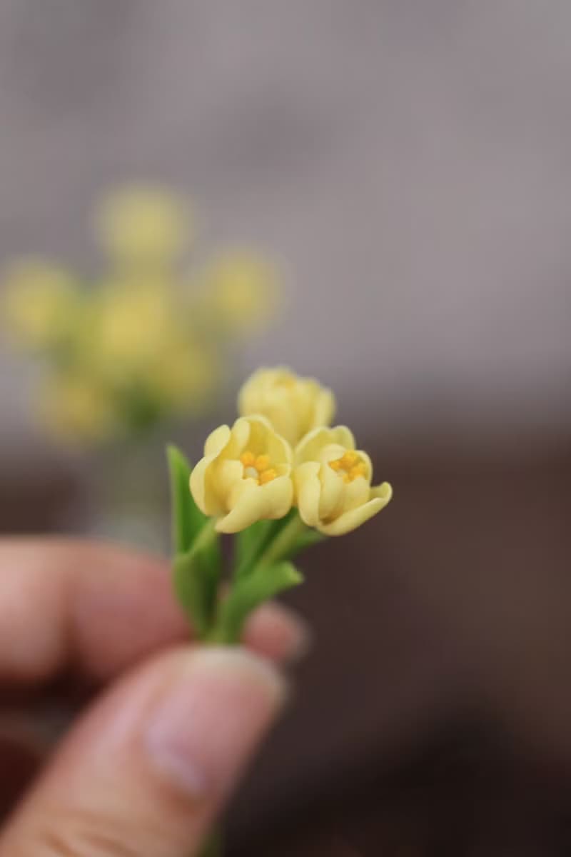 鬱金香微縮黏土迷你花