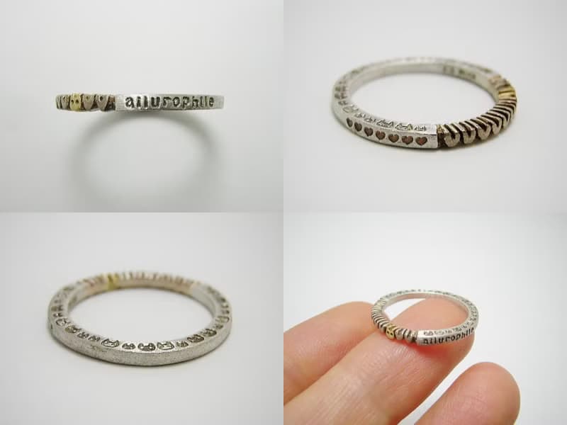 ailurophile K18 gold+pink silver+silver 925 ( mille+-feuille ) 2~28号 ( １つの価格 ) 貓