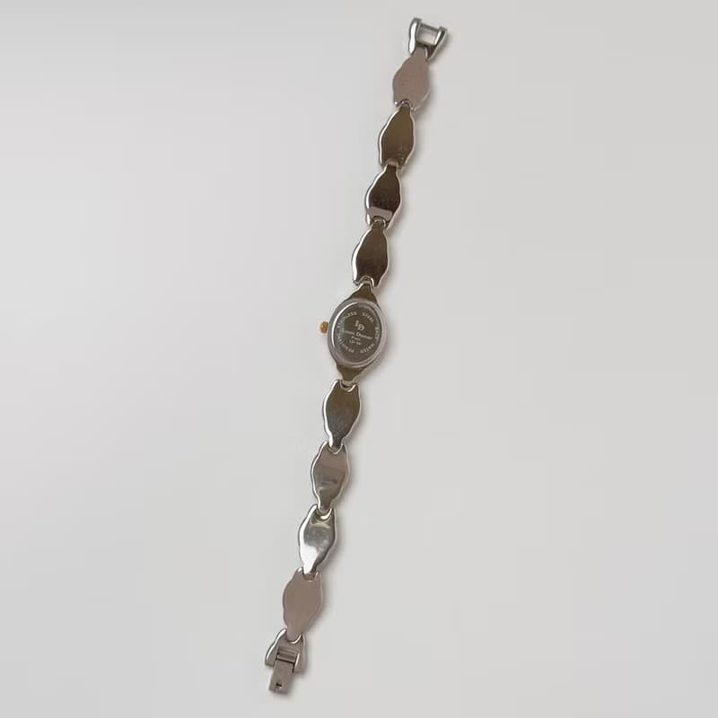 Louis Domar Paris Two Tone With Yellow Stone Bracelet Watch