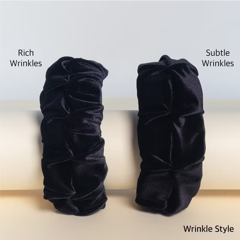 black velvet shirring hairband handmade headband