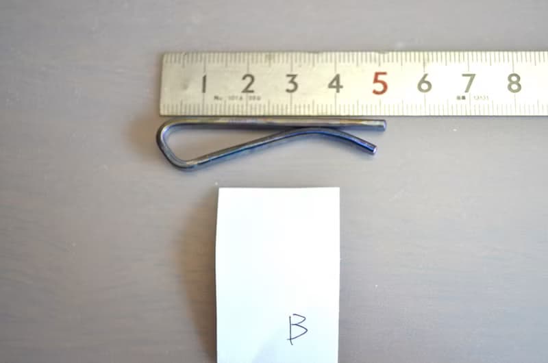 Titanium tie bar・純チタンネクタイピン=叩き5１mm=