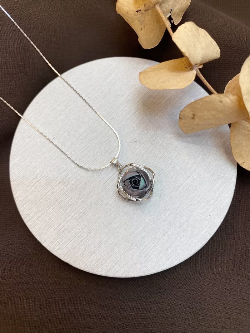 【送禮首選】Re-Re蠶絲金工—【新上市】石墨綠雙流線項鍊