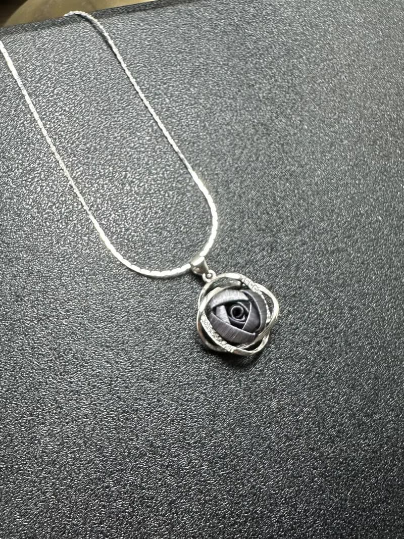 【送禮首選】Re-Re蠶絲金工—【新上市】石墨綠雙流線項鍊