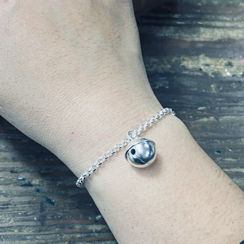 純銀 手工 鈴鐺 手鍊 S298