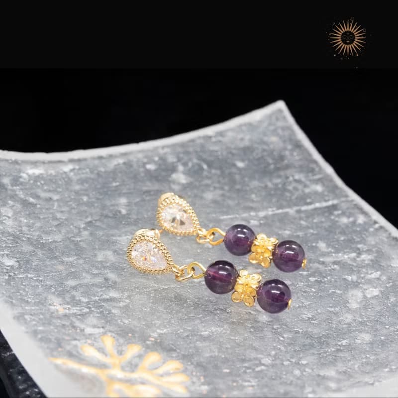 【小娘惹/The Little Nyonya】激發靈感南洋風紫水晶耳環 天然石