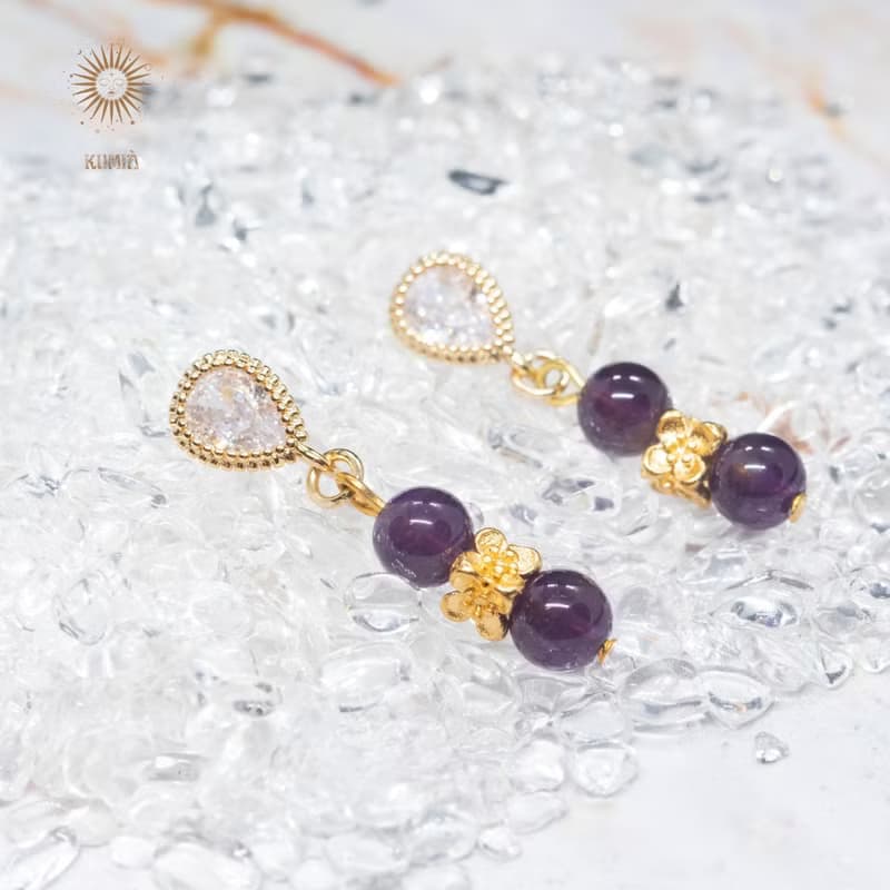 【小娘惹/The Little Nyonya】激發靈感南洋風紫水晶耳環 天然石