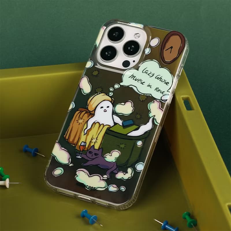 慵懶擺爛享受泡泡浴 小幽靈 iPhone 手機殼