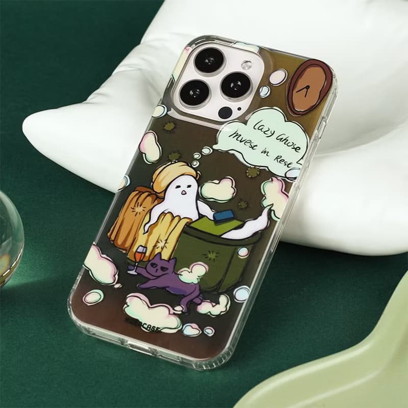 慵懶擺爛享受泡泡浴 小幽靈 iPhone 手機殼