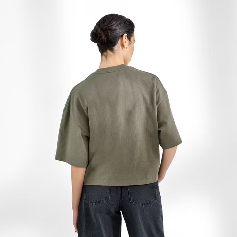 Bread & Boxers Heavy T shirt 率性寬版純棉T恤 - 卡其綠