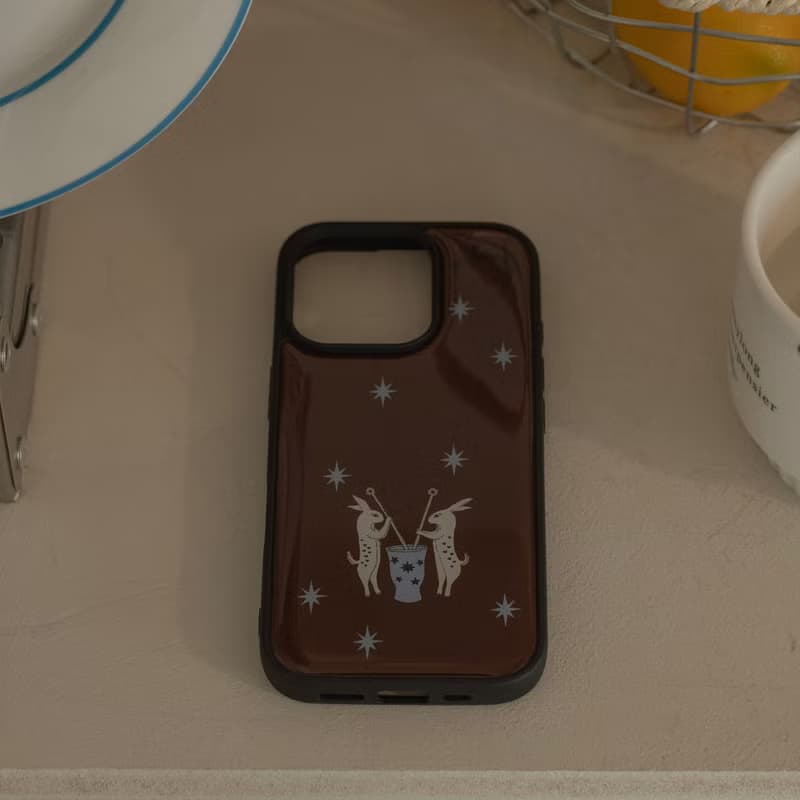 Wish Rabbits (brown) Phone Case