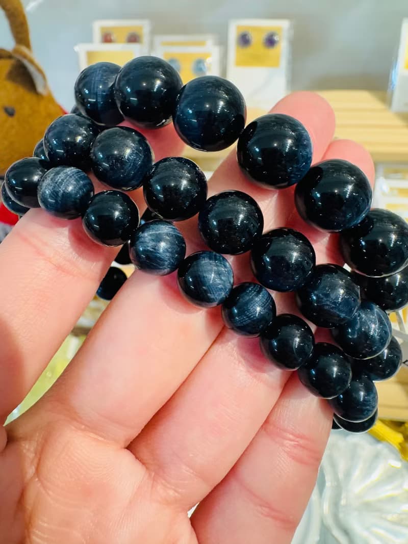 深海藍虎眼水晶8-12mm活化眉心輪增加溝通能力穩定情緒人際關係