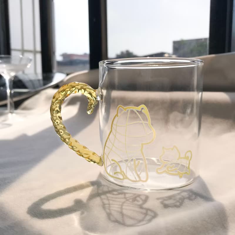 【萌寵來襲】幸福狗狗玻璃杯-守 送軟木杯墊