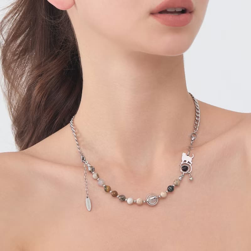 LunaWhisker 貓咪星球喵海洋石項鍊手鍊兩用款