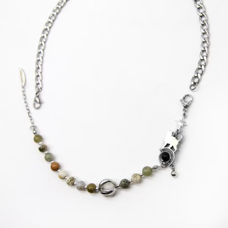 LunaWhisker 貓咪星球喵海洋石項鍊手鍊兩用款