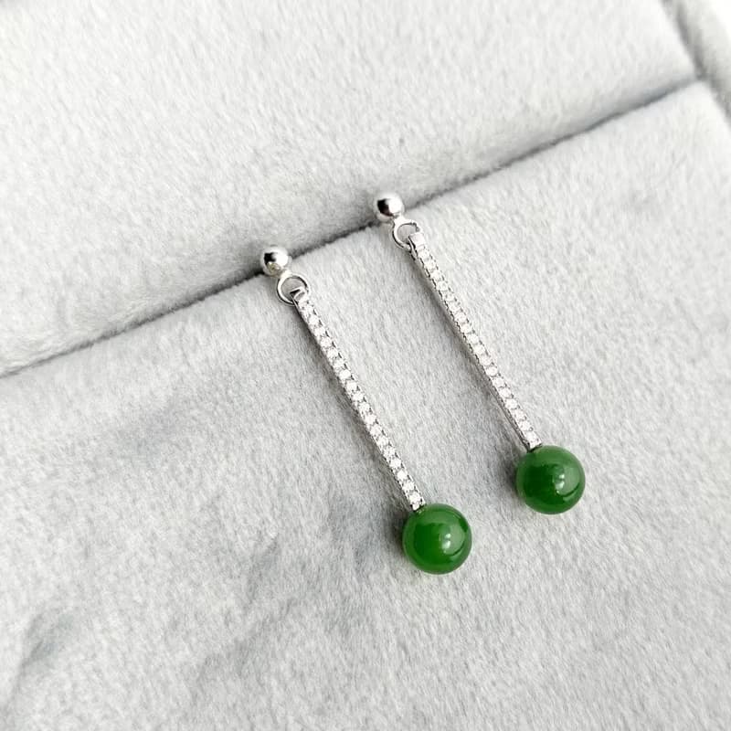 JadeStyle【玉鑽流華】925銀耳飾