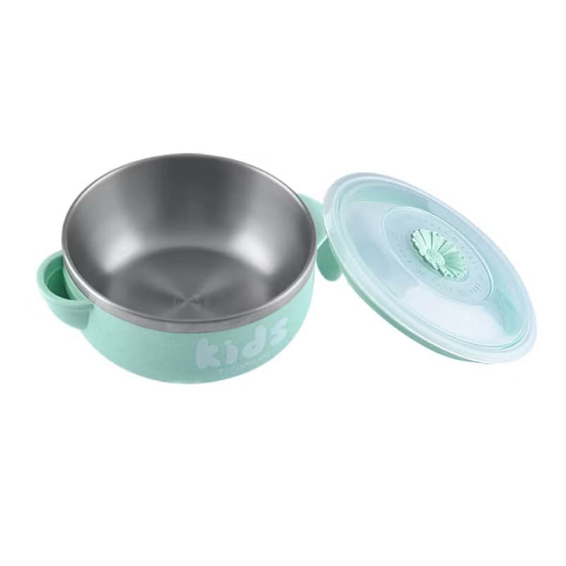 Ti-living  純鈦抗菌兒童注水保溫保冷碗 - 粉