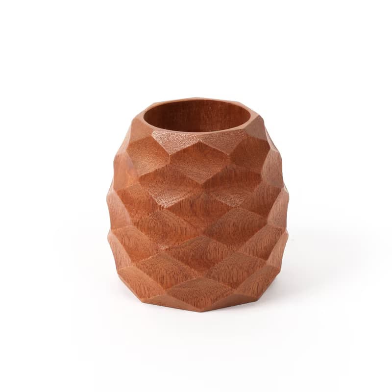 【鳳梨造型盆器】樸實原木 多肉盆器(不含植物)  | 蒔光