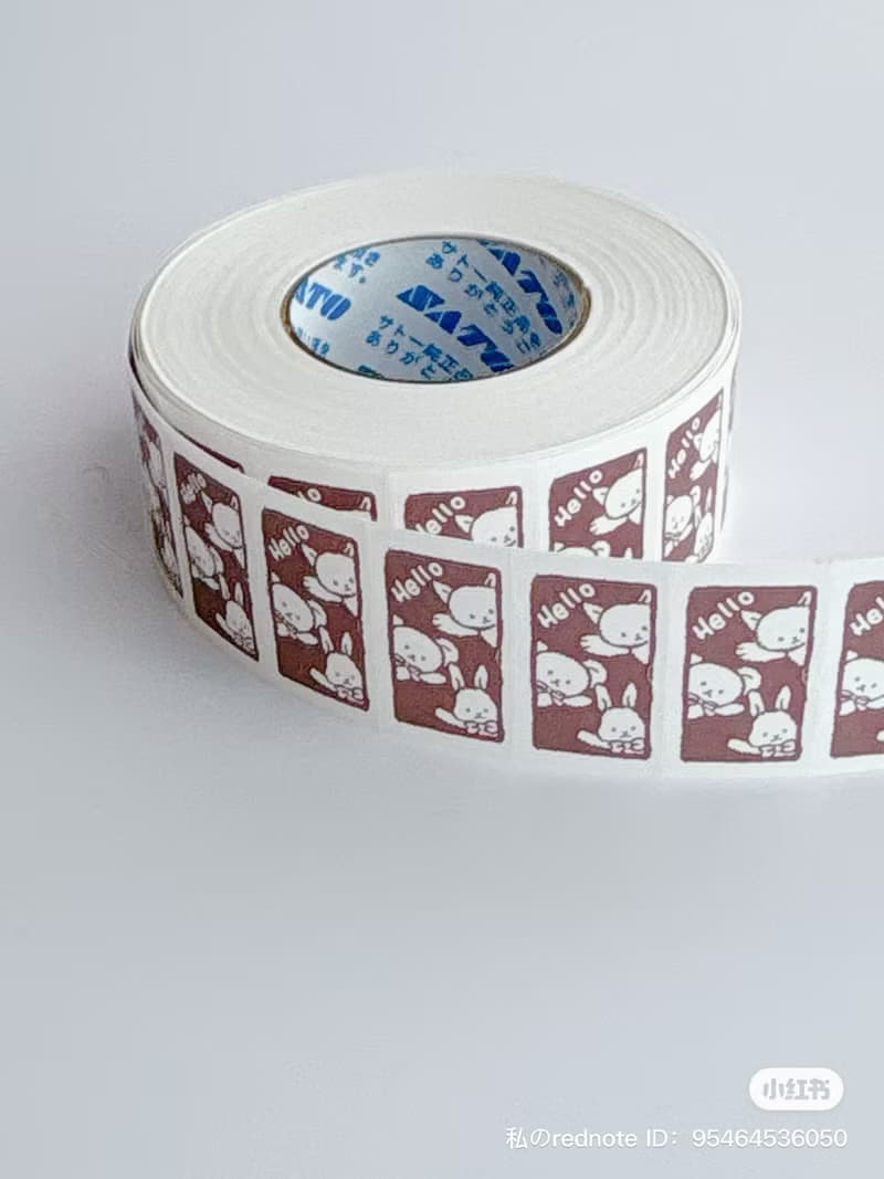 ラベラーシール　ぬいぐるみHELLO チョコ