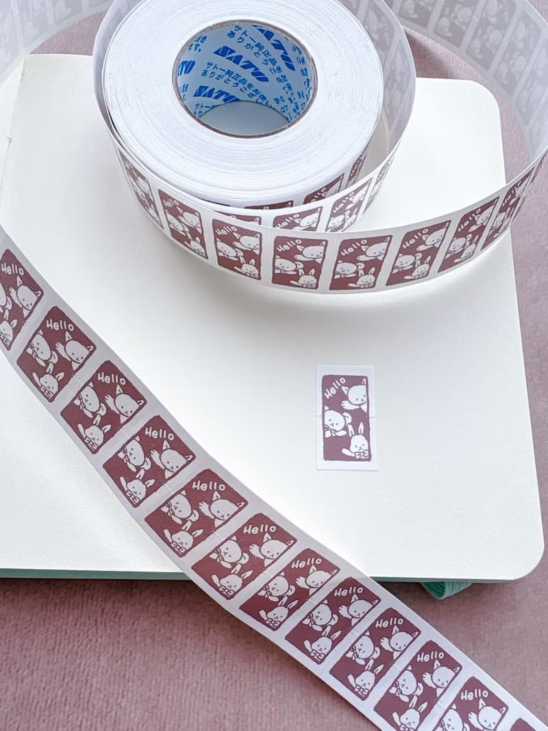 ラベラーシール　ぬいぐるみHELLO チョコ