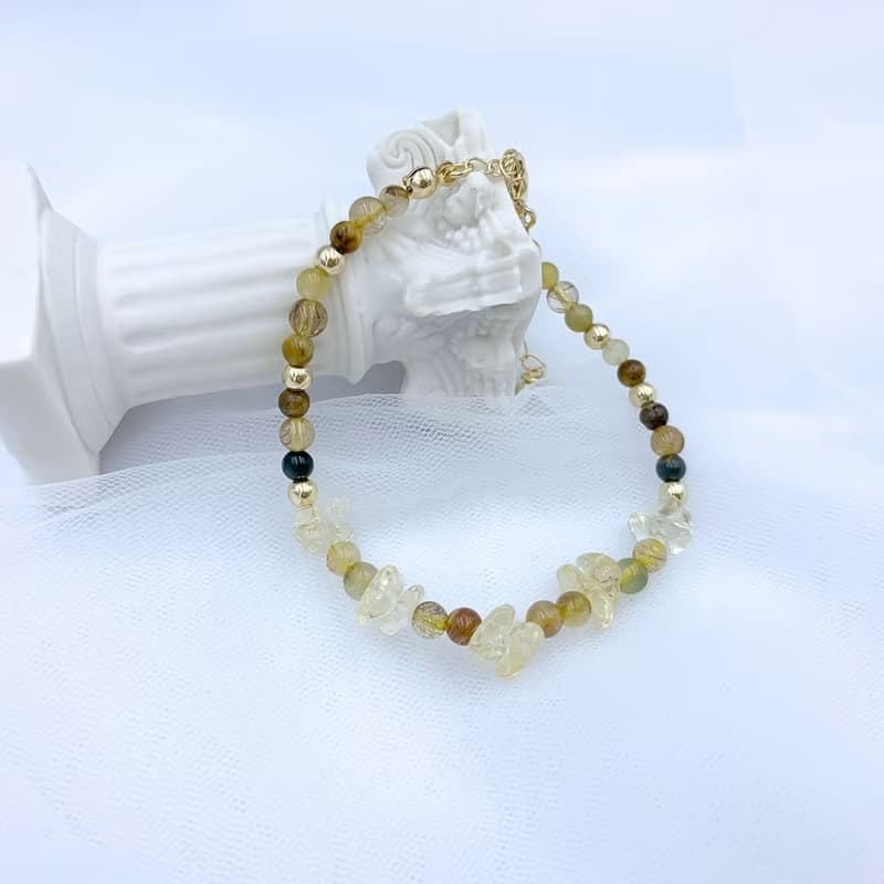 金穗頌歌 / 黃水晶 髮晶 虎眼石 水晶手鍊