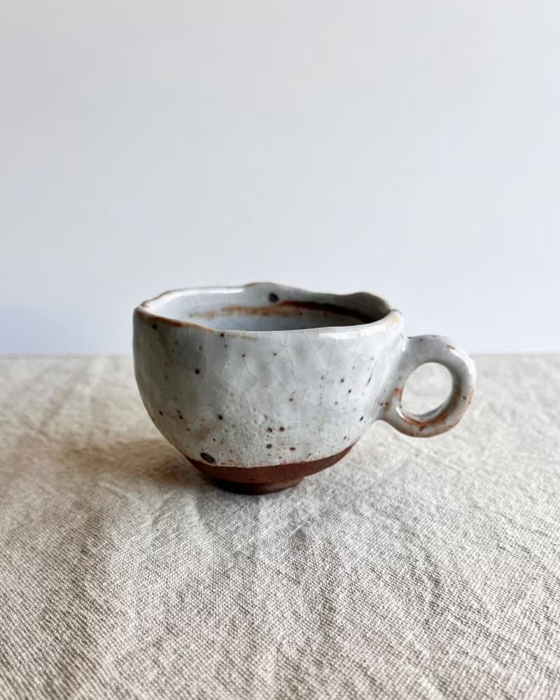 志野 手捏咖啡杯 | 陶器皿