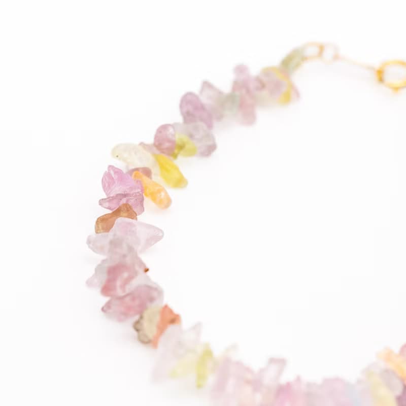 サファイア 非加熱 ブレスレット 14kgf