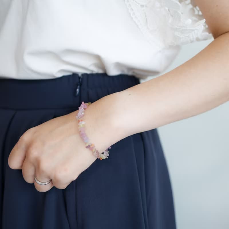 サファイア 非加熱 ブレスレット 14kgf