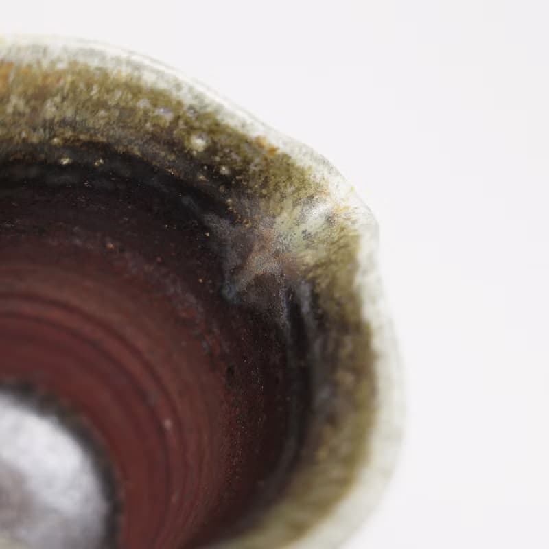 明芽窯 l 柴燒無釉刀紋茶海 公道杯 原色 落灰 茶具 陶器 H7
