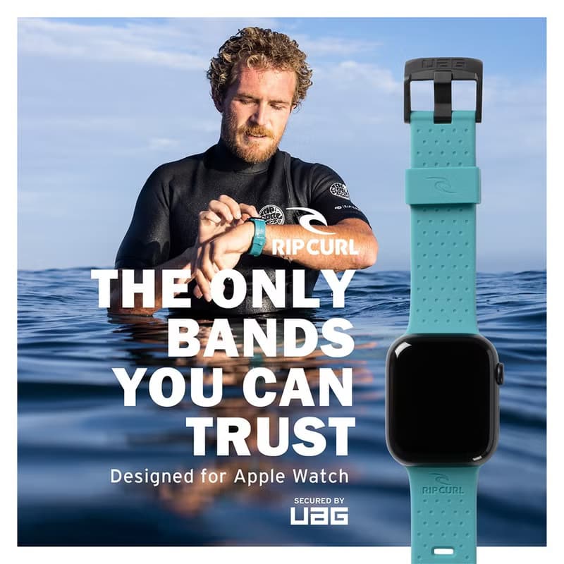 UAG X RIP CURL Apple Watch 42/44/45/46/49mm 雙色矽膠運動錶帶