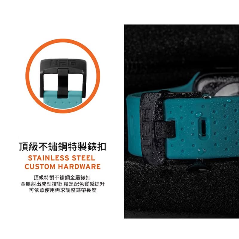 UAG X RIP CURL Apple Watch 42/44/45/46/49mm 雙色矽膠運動錶帶