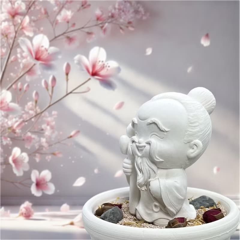 七夕 月下老人 淨念吉祥小佛之中盤套組 月老 紅娘 姻緣 香氛擺件