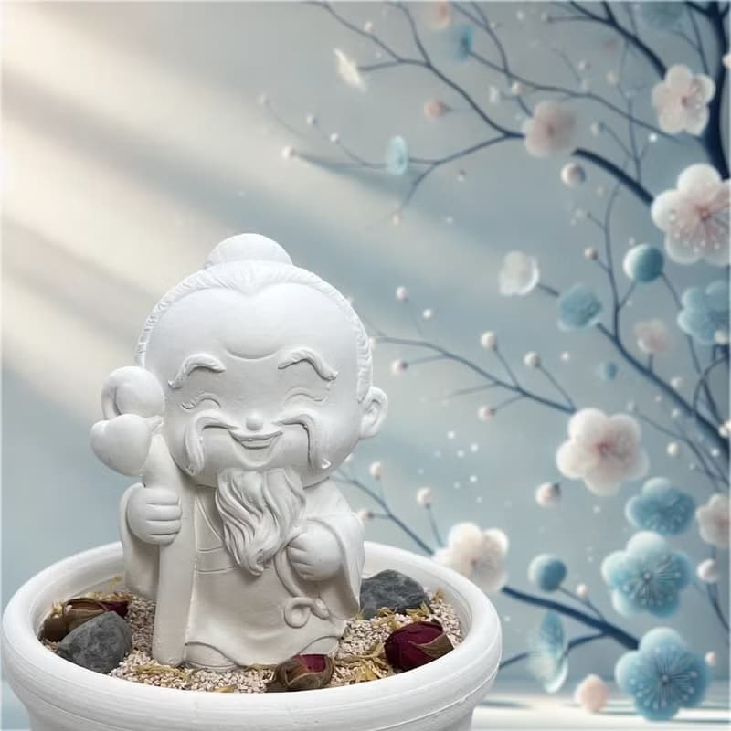 七夕 月下老人 淨念吉祥小佛之中盤套組 月老 紅娘 姻緣 香氛擺件