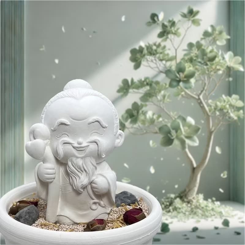 七夕 月下老人 淨念吉祥小佛之中盤套組 月老 紅娘 姻緣 香氛擺件