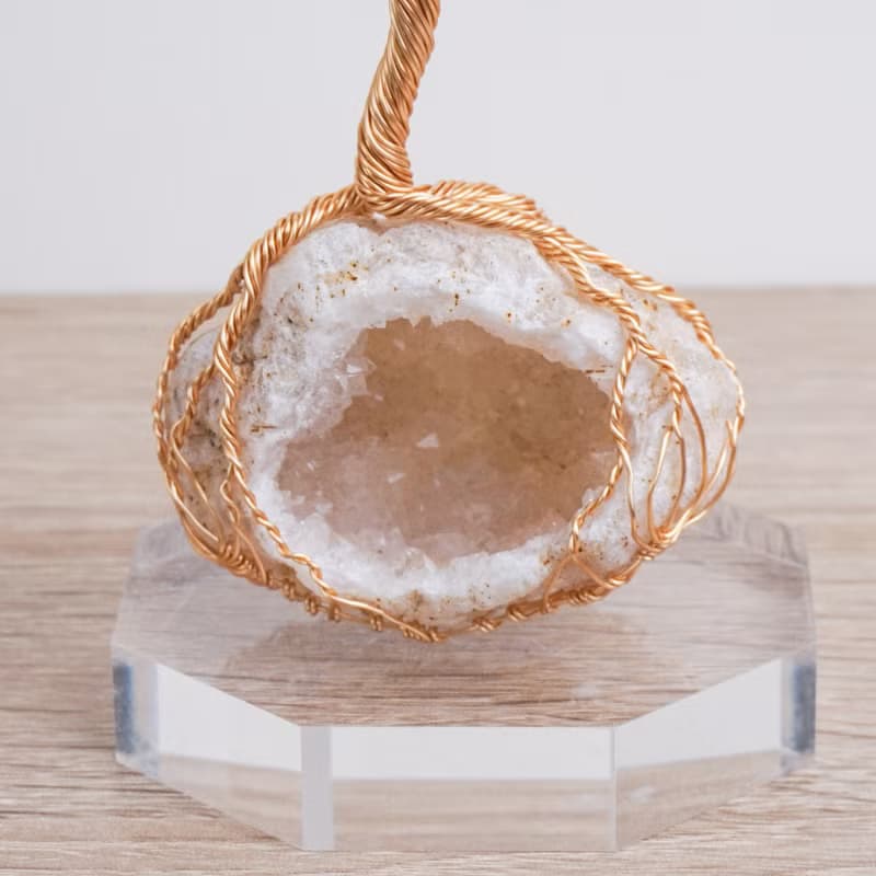 聚寶盆水晶樹 小尺寸 // 黃水晶 白晶洞 // 招財 豐盛 // 贈底座