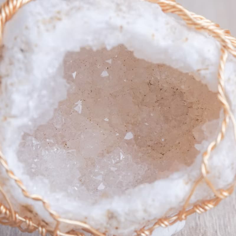 聚寶盆水晶樹 小尺寸 // 黃水晶 白晶洞 // 招財 豐盛 // 贈底座