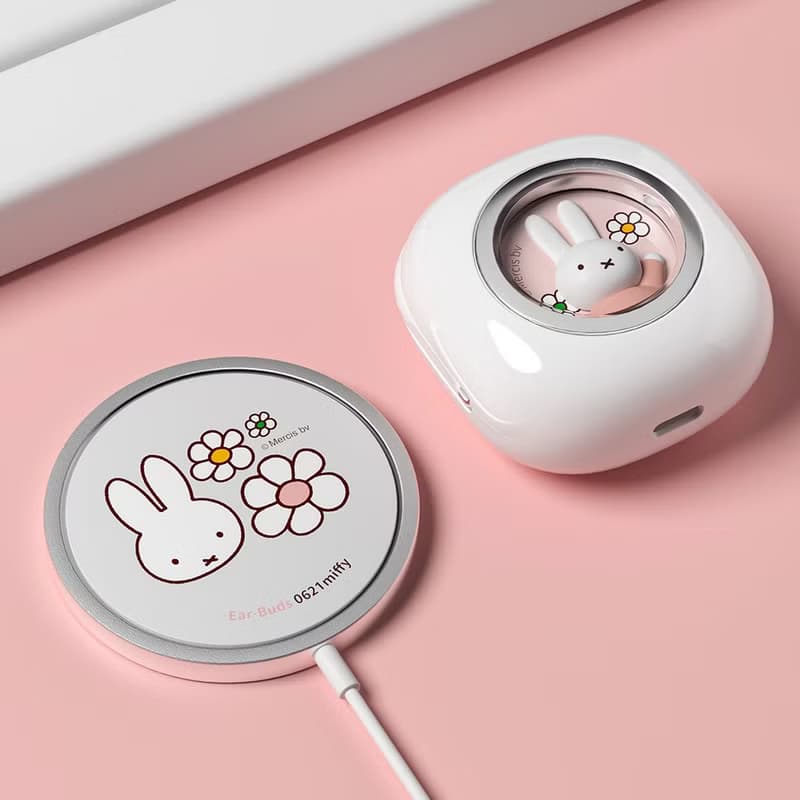 MIPOW Miffy 米菲兔 無線充電藍牙耳機 Pro+磁吸無線充電盤組