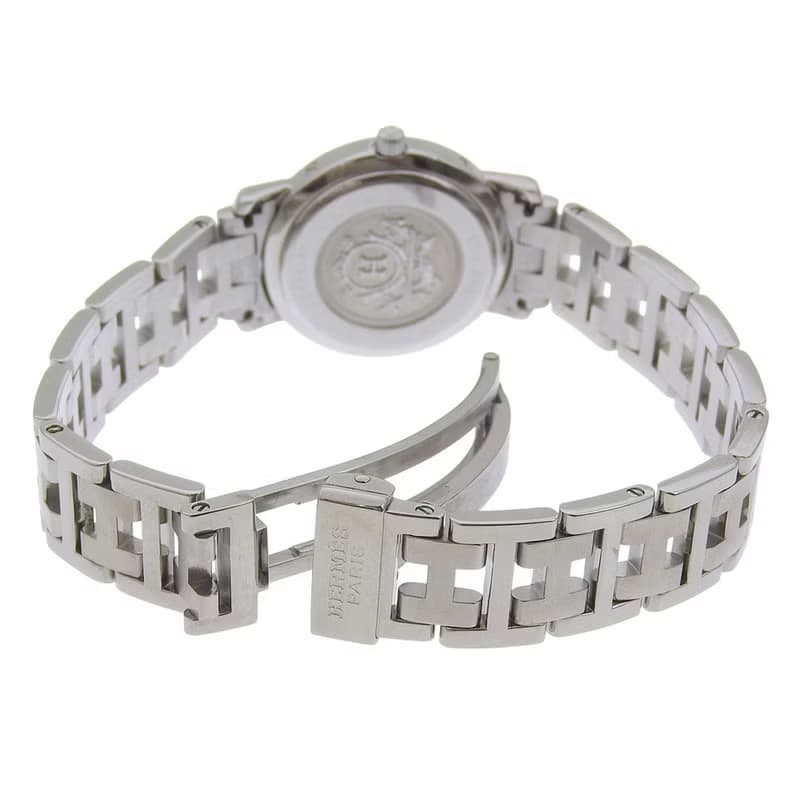 【日本直送】エルメス HERMES クリッパー 腕時計 CL4.210 SS クオーツ アナログ表示 グレー文字盤 レディース【中古】