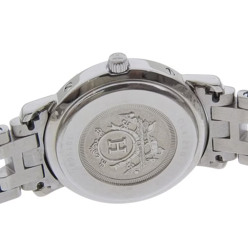 【日本直送】エルメス HERMES クリッパー 腕時計 CL4.210 SS クオーツ アナログ表示 グレー文字盤 レディース【中古】