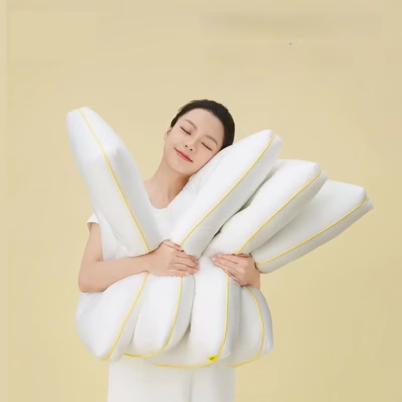 【免運】躺島波紋側睡枕家用成人軟枕低枕學生宿舍雙人薄枕