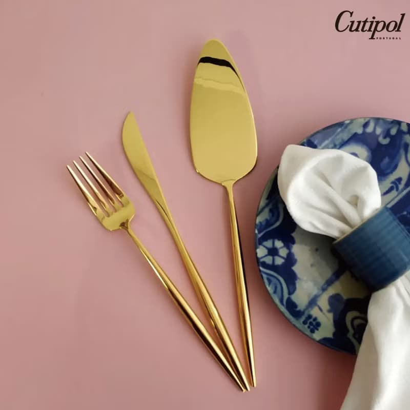 葡萄牙 Cutipol  MOON霧銀 25cm 蛋糕刀