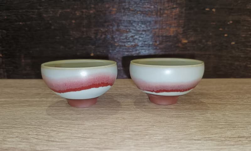 汝窯雙杯茶杯組-鶯歌陶藝家李玟叡