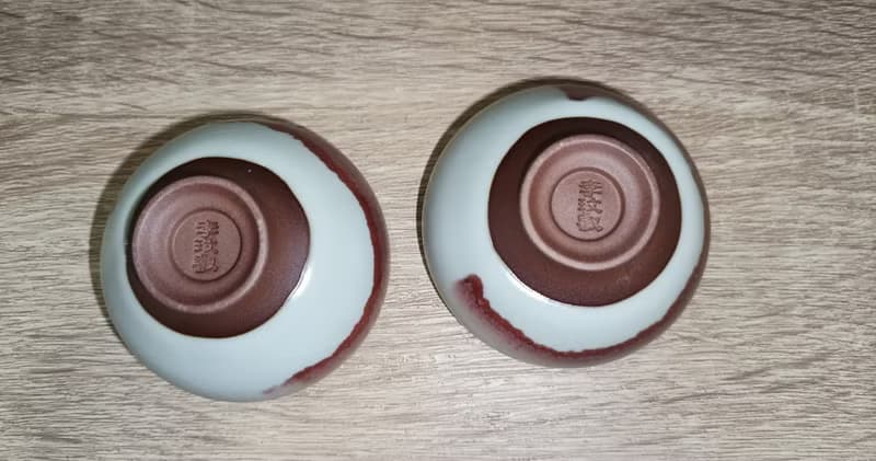 汝窯雙杯茶杯組-鶯歌陶藝家李玟叡