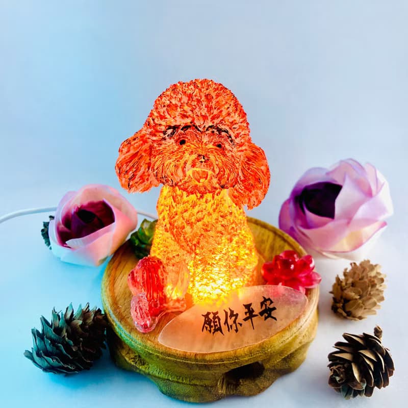貴賓狗小夜燈  狗小夜燈 情人節禮物 母親節