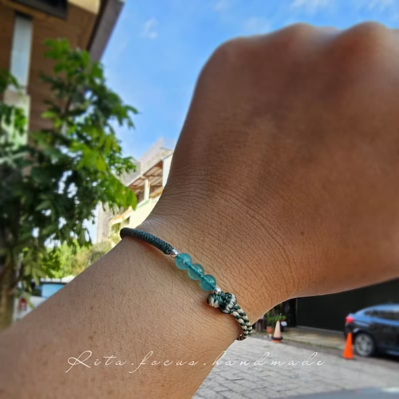 邊織 | 設計款 | 元素搭配 | 手鍊 | 腳鍊 | 協調綠